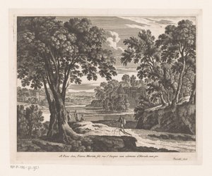 Landscape with River and Walkers