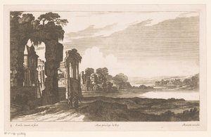 River Landscape with Overgrown Ruins