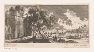 Ruins on Quay by the Sea by Nicolas Perelle