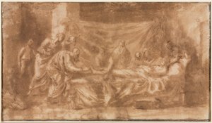 Extreme Unction (recto); Three Heads and Other Sketches (verso)