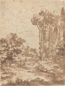 Figures Bathing in a Stream
