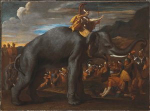 Hannibal Crossing the Alps on an Elephant