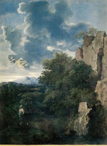 Landscape with Hagar and the Angel by Nicolas Poussin