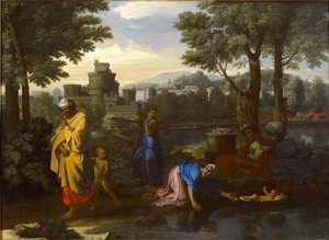The Exposition of Moses, 1654 by Nicolas Poussin