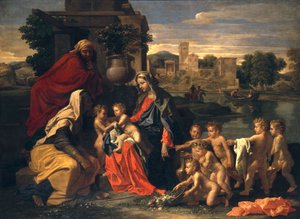 The Holy Family with the Infant St. John the Baptist and St. Elizabeth by Nicolas Poussin