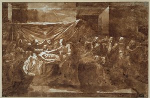 The extreme anointing by Nicolas Poussin