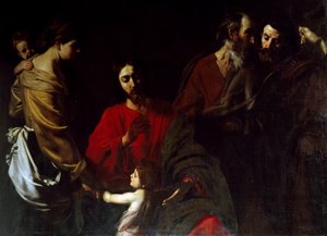 Christ among the children by Nicolas Tournier