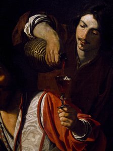 Servant pouring wine (detail)