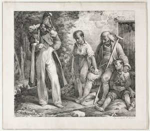 Begging for Alms, 1819 by Nicolas Toussaint Charlet