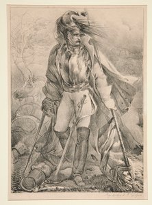 French Cuirassier Carrying a Flag by Nicolas Toussaint Charlet