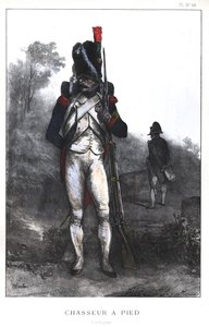 Napoleonic Wars, French Army, Foot Chasseur of the Imperial Guard in full dress, 1845