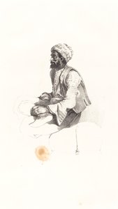 Seated Turk by Nicolas Toussaint Charlet