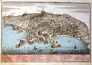 Map of the City of Naples. Map by Le Fer