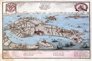 Map of the City of Venice. Map by Le Fer