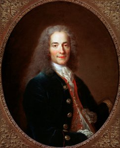 Portrait of the French writer and philosopher Voltaire, after 1718