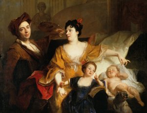 Self-portrait of the Artist with His Family, c. 1704 by Nicolas de Largillière