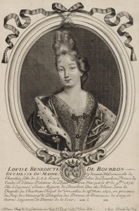 Engraving of Louise Bénédicte de Bourbon, Duchess of Maine by Nicolas de Larmessin