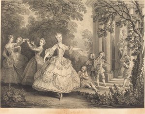 Mlle. Salle by Nicolas de Larmessin IV after Nicolas Lancret