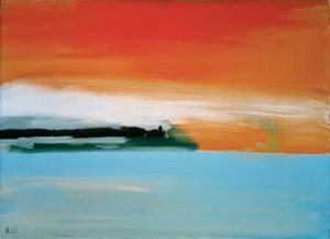 Railway by the Sea, Sunset by Nicolas de Staël