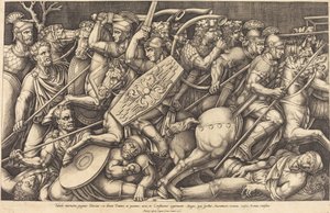 Roman Soldiers Fighting the Dacians by Nicolaus Beatrizet