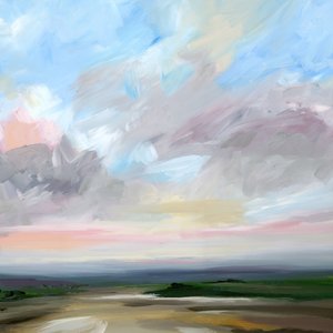 Blush Sky Landscape