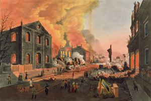 View of the Ruins after the Great Fire in New York, December 16th-17th 1835, engraved by W.I. Bennett, pub. by L.P. Glover, New York, 1835