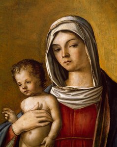 Madonna and Child, Central Panel of Triptych with Madonna and Child, St. Albert and St. Sebastian