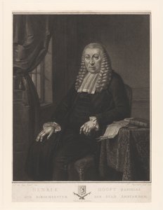 Portrait of Hendrik Danielsz. Hooft, mayor of Amsterdam by Nicolo Schiavonetti