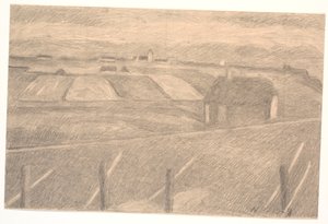 Landscape near Ferring, the Lighthouse Lit by Niels Jakob Jakobsen Bjerre