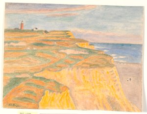 The Slopes and the Lighthouse at Bovbjerg by Niels Jakob Jakobsen Bjerre
