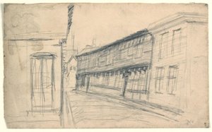 Houses Along a Street by Niels Larsen Stevns