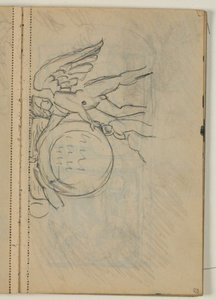 Study of an Angel with Medallion, Probably After a Model by Niels Larsen Stevns