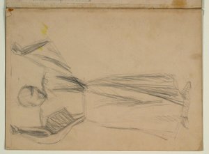 Study of Standing Apostle Frontal, with Raised Arms; Unused Figure for Ascension by Niels Larsen Stevns
