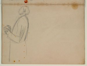 Study of a Standing Apostle Facing Left, Half Figure. For the Ascension by Niels Larsen Stevns