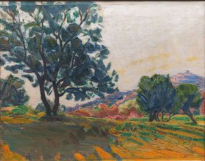 The Olive Grove. With Cagnes in the Background. Against the Light