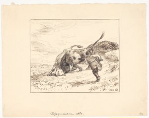 The mountain men fight by Niels Skovgaard