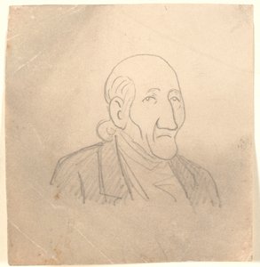 Caricatured Portrait of an Old Man by Niels Skovgaard