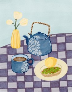 Blue Teapot Breakfast by Nikita Jariwala