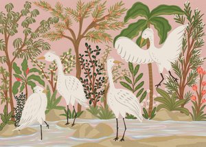 Peaceful Jungle Egrets by Nikita Jariwala