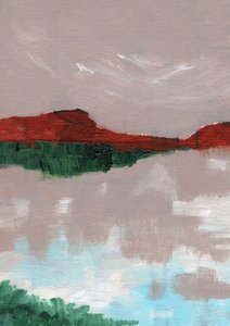 Red Mountain Reflection by Nikita Jariwala