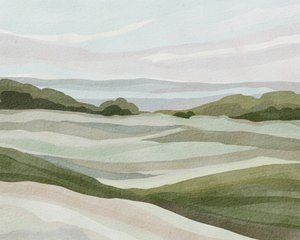 Rolling Pastel Landscape by Nikita Jariwala