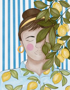 Serene Lemon Woman by Nikita Jariwala
