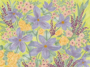 Vibrant Garden Flowers by Nikita Jariwala