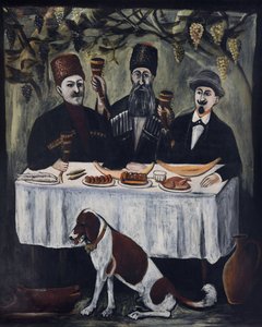 Feast in a vine pergola