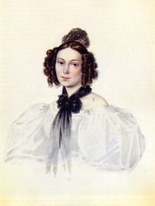 Portrait of Camilla Ivasheva Le Dantieau 1808-1839, Wife of Decembrist Vasily Ivashev, 1831
