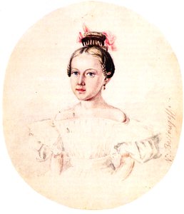 Portrait of Olga Annenkova, Daughter of Decembrist Iwan Annenkow, 1836