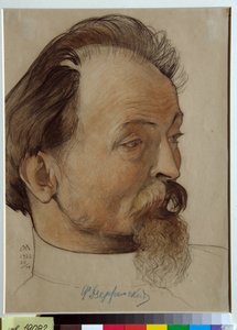Portrait of Felix Dzerzhinsky (1877-1926), Bolshevik revolutionary, founder and leader of the Cheka - Drawing by Nikolai Andreevich Andreev (1873-1932)