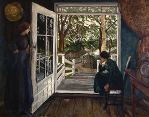 At the Garden Room Door