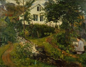The Old Vicarage Farm, Before 1908 by Nikolai Astrup