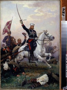 General Mikhail F. Skobelev on Horseback at the Battle of Shipka Pass in 1877